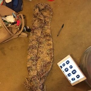 Long homemade warm scarf